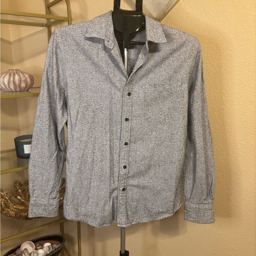 Men’s Arizona Jean Button Down Shirt Size Small Heather Grey